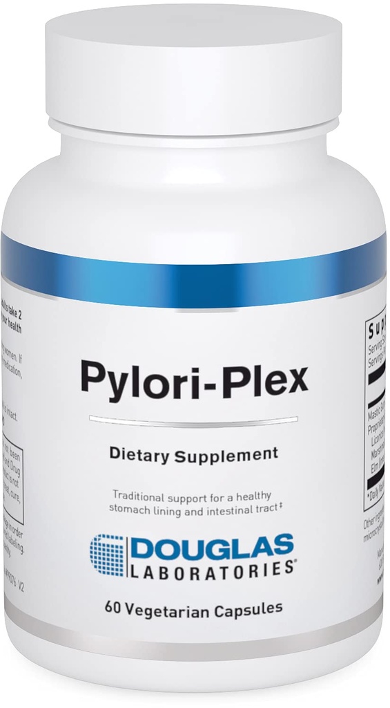 Douglas Laboratories Pylori-Plex - For Stomach Lining & GI Support* - Mastic Gum, Licorice Root, Marshm Root & Slippery Elm - DGL Supplement - 60 Vegetarian Capsules