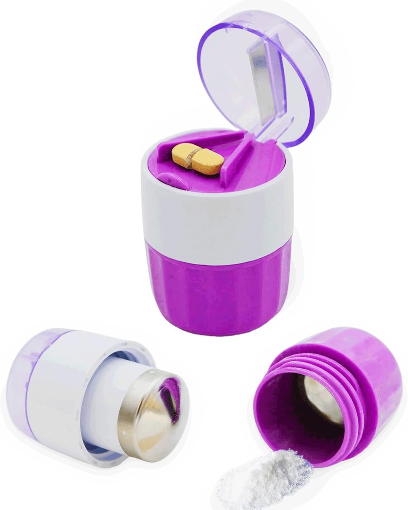 KIRIYUUK Pill Crusher και Grinder, Συντρίβει πολλαπλά δισκία σε μια λεπτή σκόνη, ανοξείδωτο ατσάλι, Ιδανικό για Ταξίδι, Ablet Pulverizer Κατάλληλο για Ταξίδια, Μεγάλη χρήση Tube και κατοικίδια, Καθημερινή Χρήση