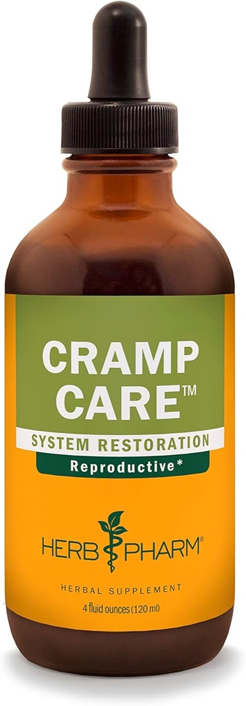 Herbm Phar Cramp Care Liquid Herbal Extract Drops to Support a natural Menstrual Cycle, 4 Oz