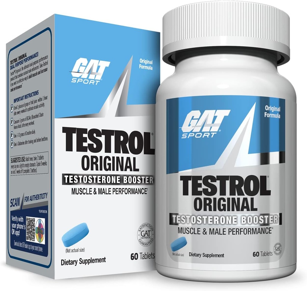 GAT Sport Testrol Original Test ATM | Erkek Performansı, Vitality, Tribulus, çinko, Magnezyum | 60 Capsules