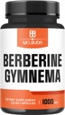 Organik Gymnema Sylvestre Leaf ile 1000 mg Berberine Supplement - Yüksek Kondüktörlü 60 Capsules - Immune System, Circulatory Health & Gastrointestinal Function