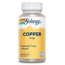 Solaray Copper 2 mg | Sağlıklı Kırmızı Kan Hücre Formu, Immune ve Nerve Function Support | Non-GMO | 100ct