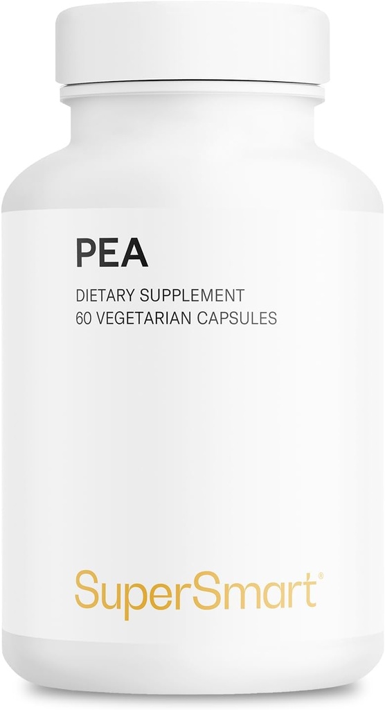 Supersmart - 99 Pea Supplement 1200 mg per Day (Patented) - OptiPEA PalmitoylEthanolAmide | Non-GMO & Gluten Free - 60 Vegetarian Capsules