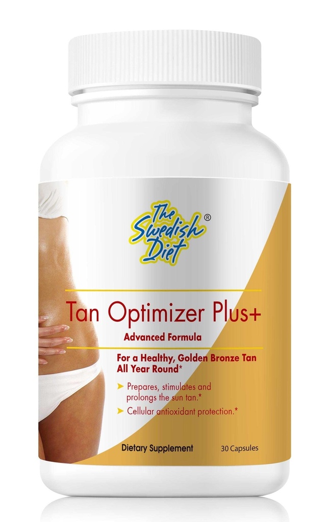 Tan Optimizer Plus+ – Sugar-Free Tanning & Skin Health Supplement with Beta Carotene, L-Tyrosine, Collagen & Antioksit Skin & Immune Support – 30 Capsules