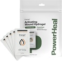 PowerHeal Energel Hydrogel – Πληγή Gel για να καλύψει το τραύμα σας και να βοηθήσει στη διατήρηση & την παροχή υγρασίας για περικοπές, εκδορές, blisters, εγκαύματα, scrapes, χειρουργικές τομές, Ulcers & More – 5-Pack, 0.26 Oz κάθε μία