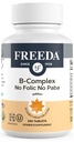Freeda Vitamin B Kompleksi No Folic No PABA - Super B Complex Kosher Vitamini B3 Vitamin B5 B6 Vitamin B12 - Kadınlar ve Erkekler için B Kompleks (250 Ct)