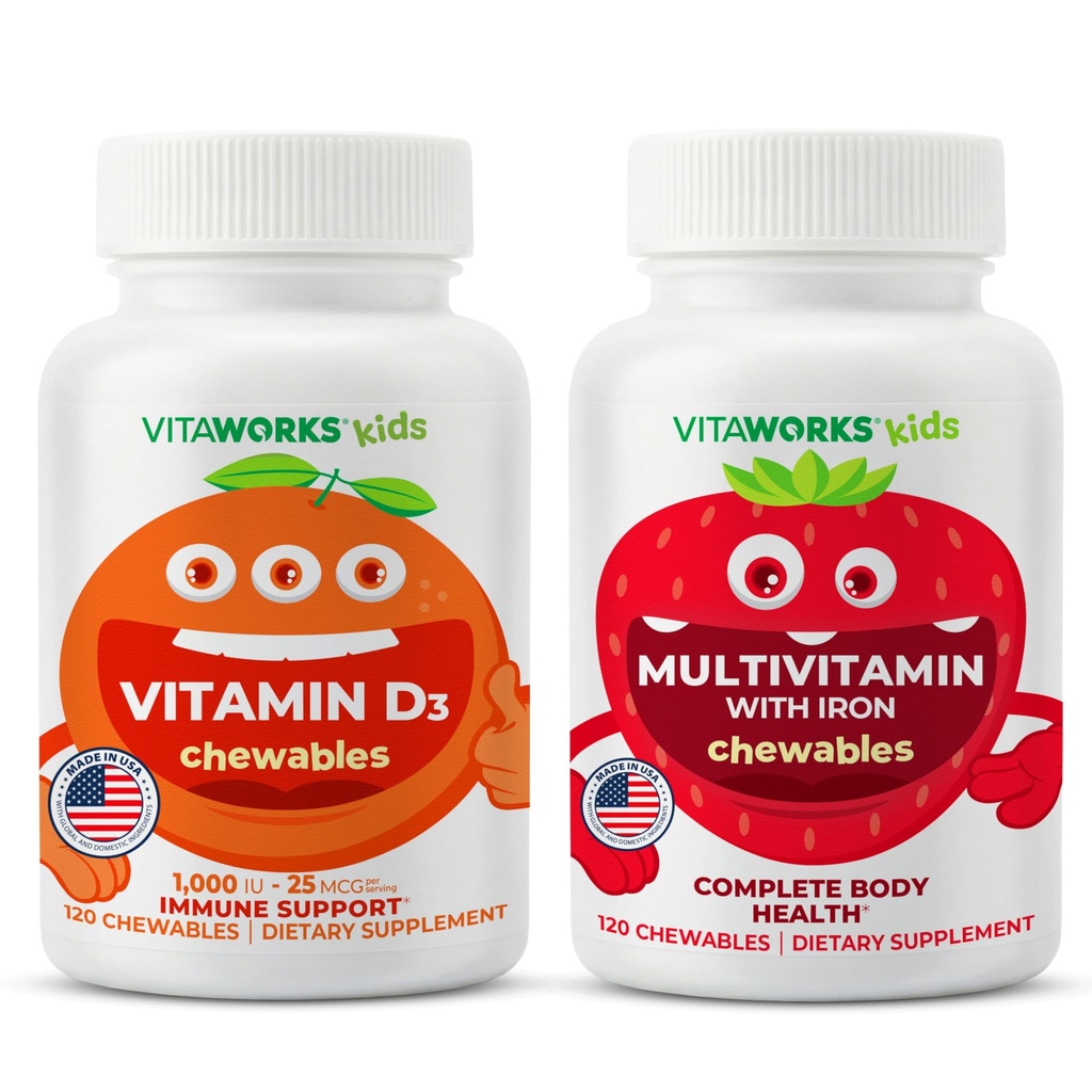 Çocuklar D3 1000 İ Chewables + Multivitamin Chewables Sche