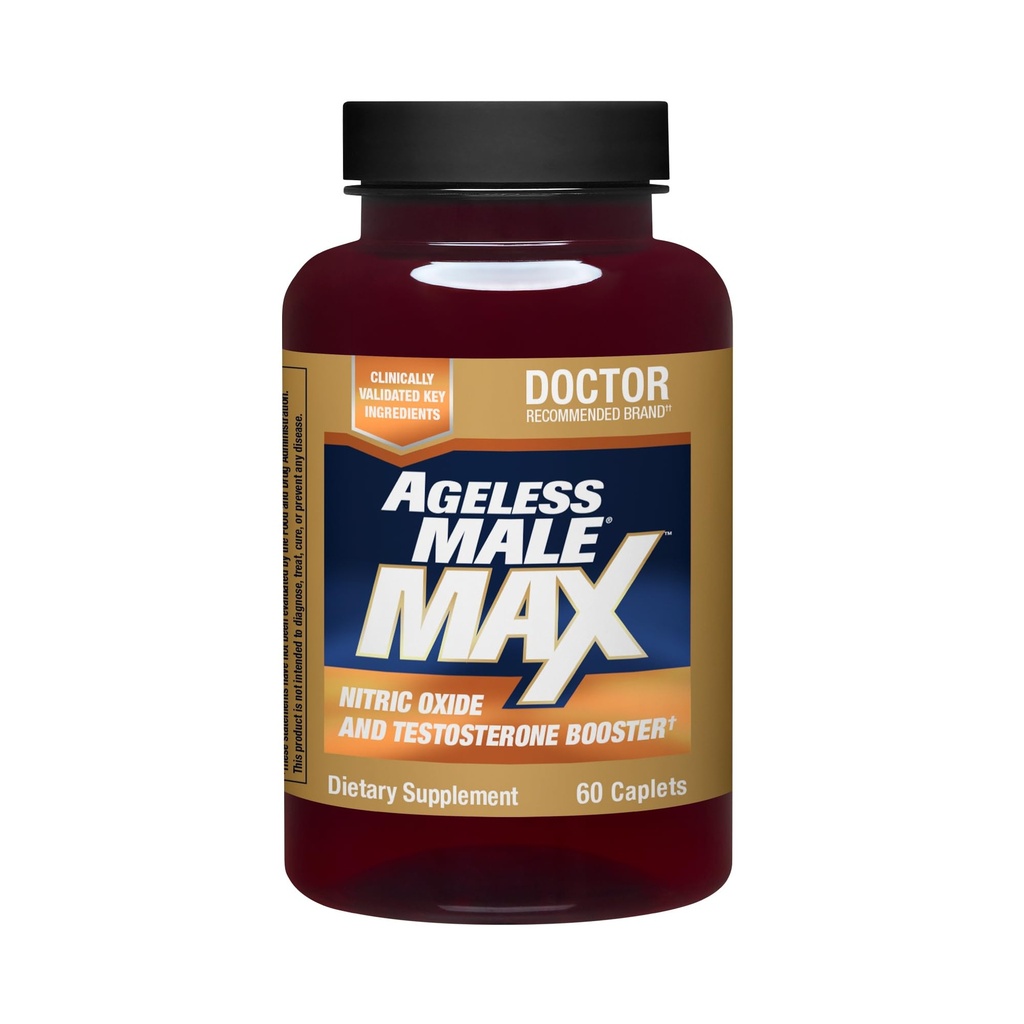 Ageless αρσενικό Max Σύνολο Booster τεστοστερόνης συμπλήρωμα για άνδρες, 60 Caplets