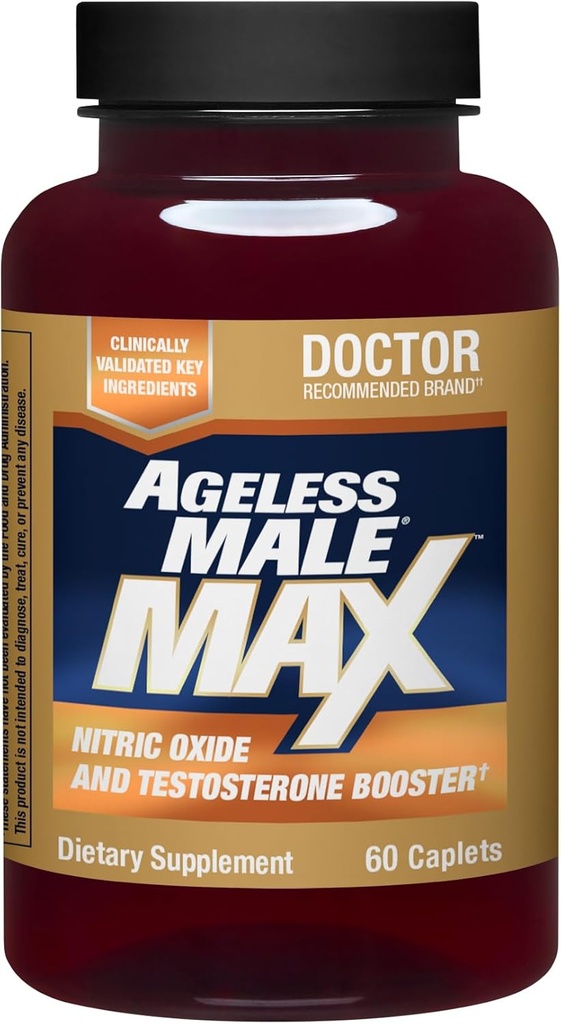 Ageless αρσενικό Max Σύνολο Booster τεστοστερόνης συμπλήρωμα για άνδρες, 60 Caplets