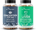 O ve Vital Liver Sche için Kavram - Erkek Ferttitude ATM & Prenatal Supplement + 9-in-1 Liver Support + 9-in-1 Liver Support