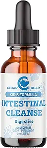 Cedar Bear - Çocuklar için Intestinal Cleanse, Sıvı Herbal Supplement for Detox and Digestive Cleanse with Natural Herbs, Alkol Özgür Gut Cleanse Drops for Children, 1 fl oz / 30 ml