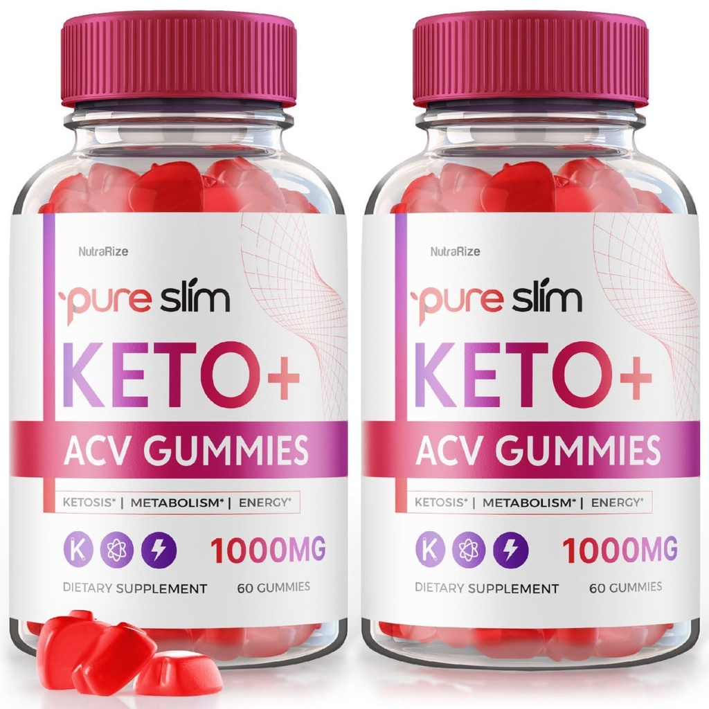 NutraRize (Brook of 2 Pure Slim DW + ACV Gummies for Advanced Kilo kaybı, maksimum Güçlü Tamam (120 Gummies)