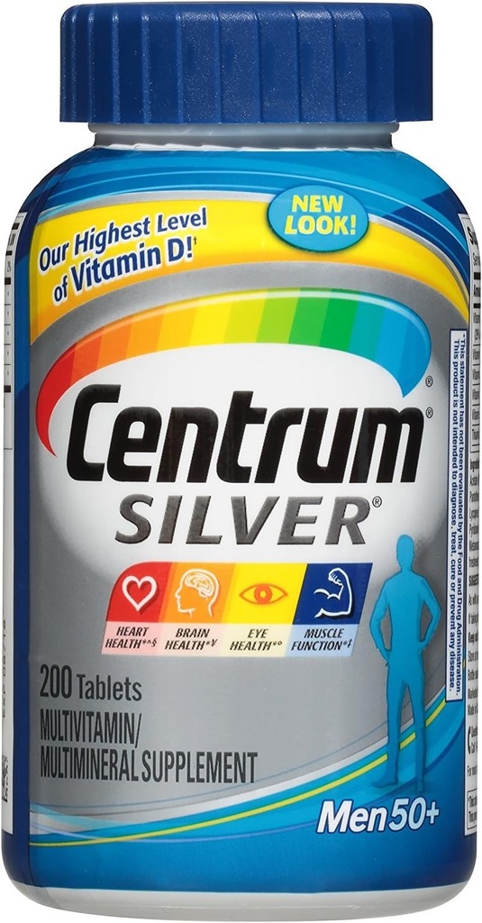 Centrum Men's Ultra Silver Tab 200 Count (4 Pack)