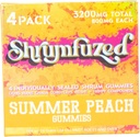 Perrietary Nootropic Gummy 3200 mg - Lion's Mane, Reishi, Chaga ve Cordycep Nootropic Tripe Mushroom Mix (4, Yaz Peach)