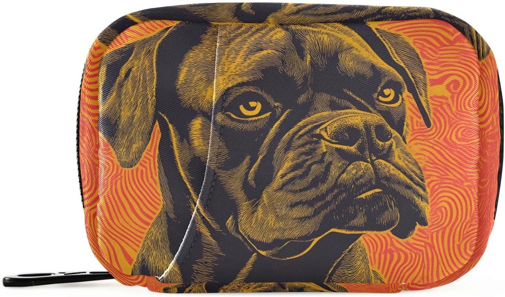 Σουρεάλ Boxer Dog Χάπια κουτί περίπτωση για το ταξίδι, Weekly Portable Χάπια διοργανωτής συμπλήρωμα κάτοχος