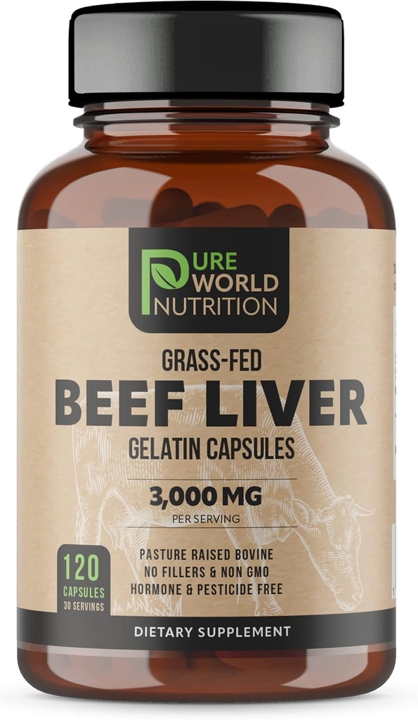 Grass Fed Beef Liver Κάψουλες υποστηρίζει την παραγωγή ενέργειας, βοηθά την πλήρη ευεξία του σώματος