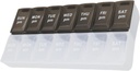 7 Günlük Pill AM PM Organizer, ShysTech Büyük Pill Case Pill Box for Pills/Vitamin/Supplements/Medication (Black/White)