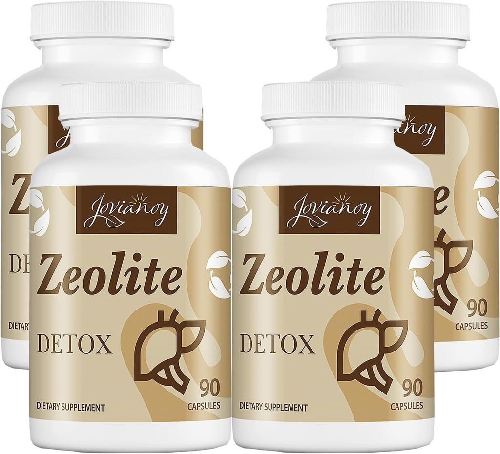 Zeolite Detox Capsules, Organik Aktif Charcoal, Bentonite Clay, 1-2 μm Clinoptile, maksimum Aborpsiyon, Gut Liver Detox Cleanse Full Body for Women Men, 360 Capsules