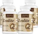 Zeolite Detox Capsules, Organik Aktif Charcoal, Bentonite Clay, 1-2 μm Clinoptile, maksimum Aborpsiyon, Gut Liver Detox Cleanse Full Body for Women Men, 360 Capsules