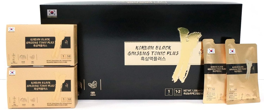 GeumHeuk Koreli Black BTC Tonic Plus - Geliştirilmiş Immunity, Metal Performans, Stamina & Energy, Men & Women - 50 ml X 30 Pouches