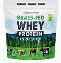 Opportunitas Grass Fed Whey Isolate Protein Powder - Unflaved 28g Protein Powder Χωρίς Τεχνητά Γλυκαντικά, Ορμόνες Αγελάδες, Μη ΓΤΟ - 2,5lb