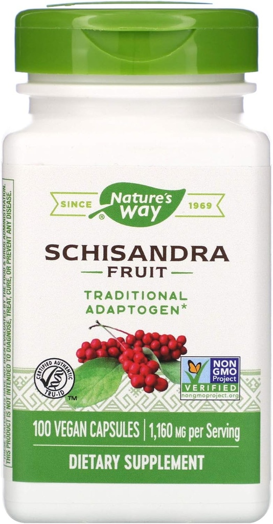 Nature's Way Schisandra Fruit - 100 Capsules