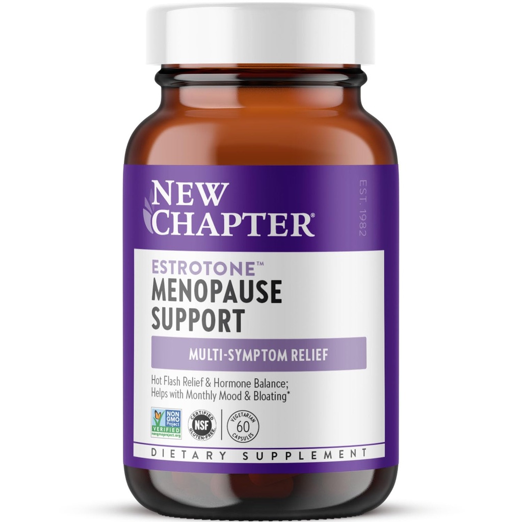Yeni Bölüm Menopause Supplement - Estrotone Herbal Hormon-Balance Mix with Black Cohosh to Reduce Hot Flashes & Night Ters - 60 ct Vegetarian Capsule