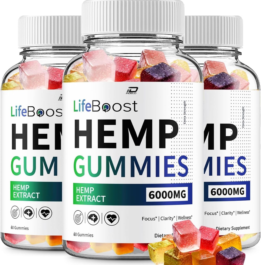 Life Boost Hemp Gummies - Hemp Seed Extract LifeBoost Hemp Gummies Tinnitus Herbal Supplement, Health and Wellness Support, All Natural Life Boost Hemp Gummy (3 Pack - 180 Gummies)