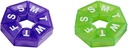 Ezy Dose Weekly Pill Organizers, 7-Sided, Mor (67009PAMT) ve Green (67009GAMT)