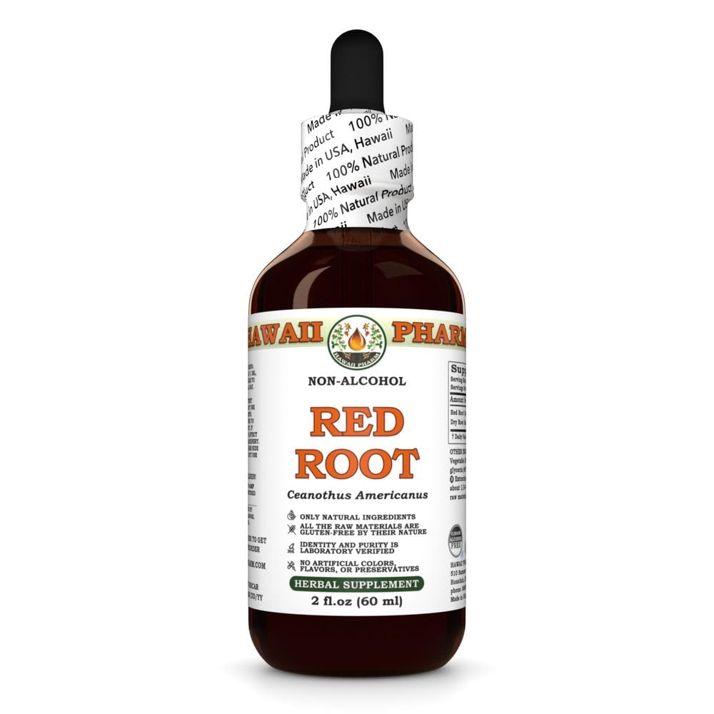 Hawaii Pharm Red Root Alkol-Free Extract, Glycerite for Heart and Lymphatic Wellness, Discovers Digestive Comfort, Aids Detoxification, Supports Gut Balance and Nutrient Ab component - 2 fl.oz