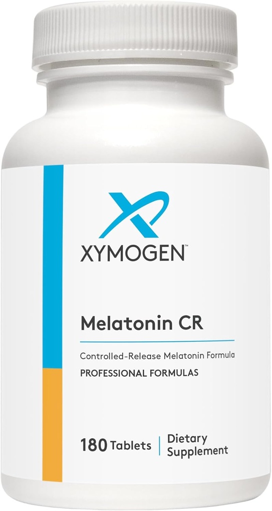XYMOGEN Μελατονίνη CR - Time Release Μελατονίνη 5mg Συμπλήρωμα με Βιταμίνη Β6 - Νύχτα + Ανοσολογική Υποστήριξη - Διφασικές κυκλοφορίες Παράδοσης Γρήγορα στη συνέχεια Steadily (180 δισκία παρατεταμένης αποδέσμευσης)