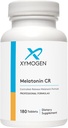 XYMOGEN Μελατονίνη CR - Time Release Μελατονίνη 5mg Συμπλήρωμα με Βιταμίνη Β6 - Νύχτα + Ανοσολογική Υποστήριξη - Διφασικές κυκλοφορίες Παράδοσης Γρήγορα στη συνέχεια Steadily (180 δισκία παρατεταμένης αποδέσμευσης)