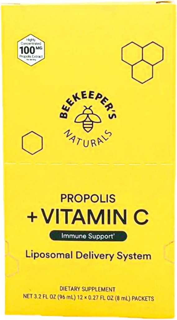 Arı koruyucuları Vitamin C 12 Kont ile Doğal Propolis, 0.27 Fz