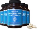 Zentastic Magnezyum Kompleksi - 600 Capsule Capsules - Chelated Magnezyum Glycinate, Malate, Taurate & Lactate - Support Bones, Muscles