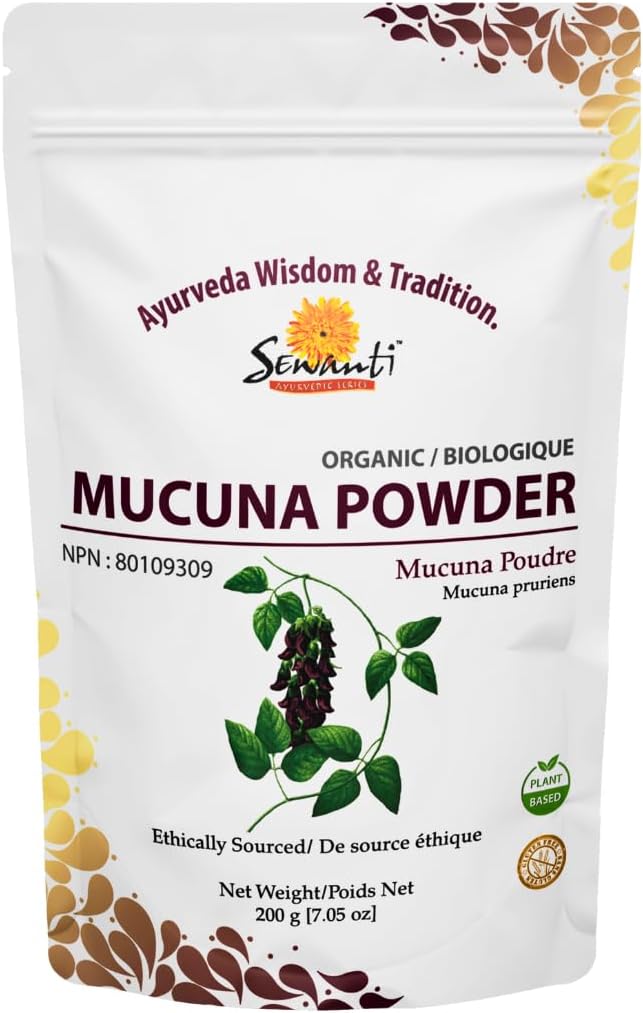 Sewanti Organik Mucuna Toz - Pure Herbal Supplement - Mucuna Pruriens Toz - Vegan & Gluten Free -200g