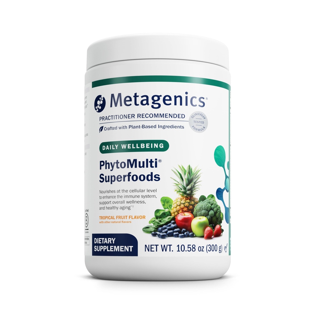Metagenics PhytoMulti Superfoods - Organik Meyve & Sebze Superfood Toz Ş - Genel Wellness & Immune Sistem Desteği - Tropikal Meyve Flavor - 29 Hizmet - 10.58 Oz