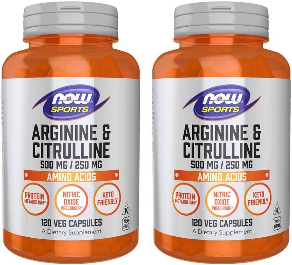 Arginine & Citrulline 500/250 mg - 120 Capsules (2 Pack)