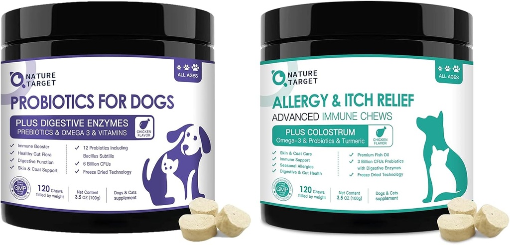Köpekler için özür dilerim, Prebiyotikler ve Digestive Enzymes, Vitaminler ve Omega 3 Antivirüs Itch Relief için, Diarrhea'yı azaltın, Gas, Stop Pawlicking, Hot Spots, Shedding