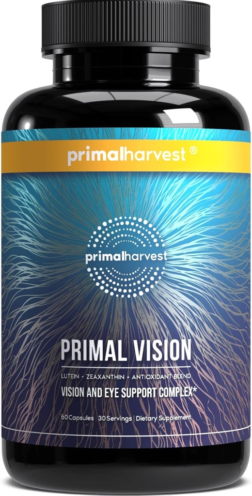Primal Harvest Primal Vision with Lutein, Zeaxanthin, A and çinko for Eye Health, Blue Light Support and Visual Clarity