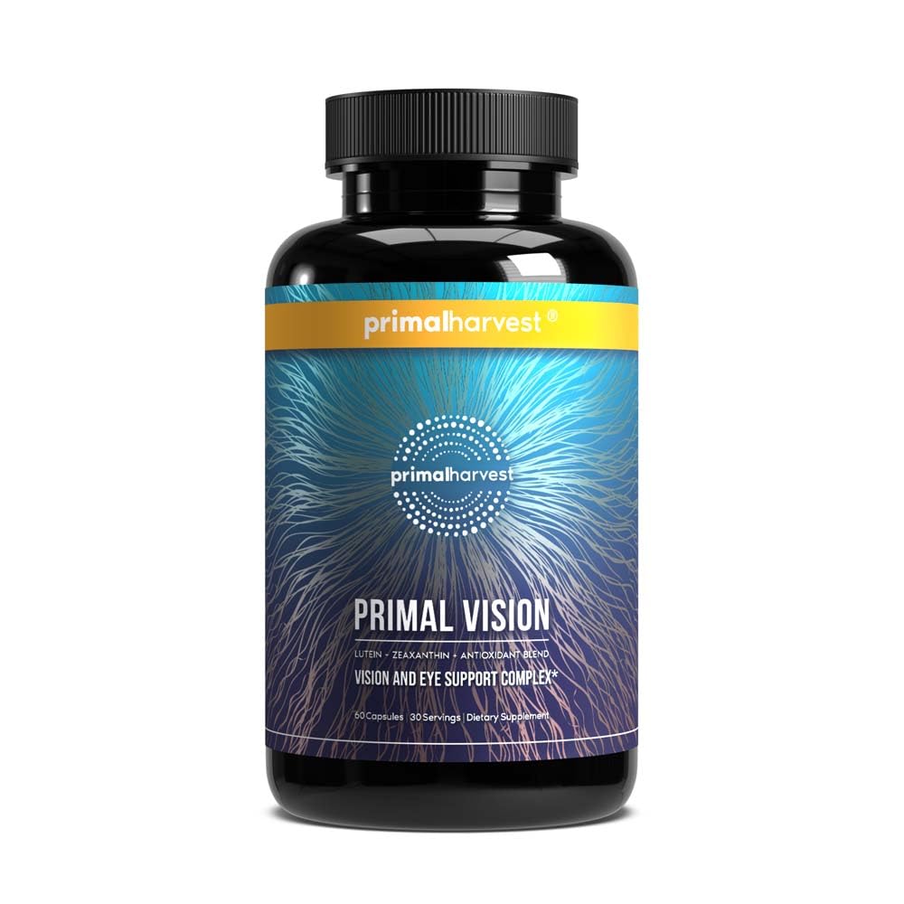 Primal Harvest Primal Vision with Lutein, Zeaxanthin, A and çinko for Eye Health, Blue Light Support and Visual Clarity