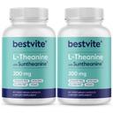 BESTVITE διπλή δύναμη Suntheanine L-Θεανίνη 200mg – Πατενταρισμένη & κλινικά Σπουδασμένη – 120 κάψουλες χορτοφάγων (2 x 60) – Vegan – Δεν Stearates – Μη ΓΤΟ – Χωρίς γλουτένη – Υποστήριξη χαλάρωσης