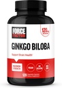 FORCE FACTOR Ginkgo Biloba 120mg, συμπλήρωμα για την υγεία του εγκεφάλου για ενήλικες, μέγιστη δύναμη Ginko Brain Υποστήριξη και γνωστικό συμπλήρωμα, Vegan, μη GMO, 120 κάψουλες
