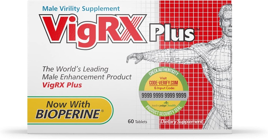 VigRX Plus Άρρενες ανδροπρέπεια βοτανικό συμπλήρωμα διατροφής Χάπια - 60 δισκία