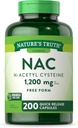 Nature's Truth NAC N-Acetyl Cysteine | 1.200 mg | 200 Capsules | Free Form replica | Non-GMO & Gluten Free Supplement Supplement Supplement