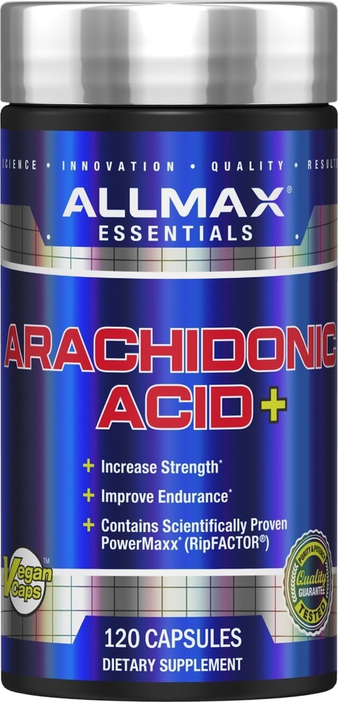 ALLMAX Essentials Arachidonic Acid+ - 120 κάψουλες - Αυξάνει τη δύναμη και βελτιώνει την αντοχή - Χωρίς γλουτένη - 30 εξυπηρετούν