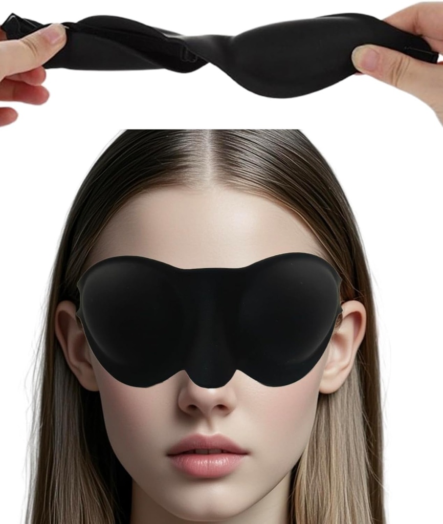 Kuru Gözler Yardımı için Moisture Chamber Gözlükleri,3D Silikon Hydrating Sleep Goggles with Soft and Comfortable,Sleep Maske for CPAP Users,Adjustable