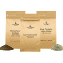 PURE ORIGINAL INGREDIENTS Pea protein Toz, Soy Protein Toz ve Hemp Tohum Protein Toz Paketi, 1 lb Her, Soothies & Shakes, Vegan