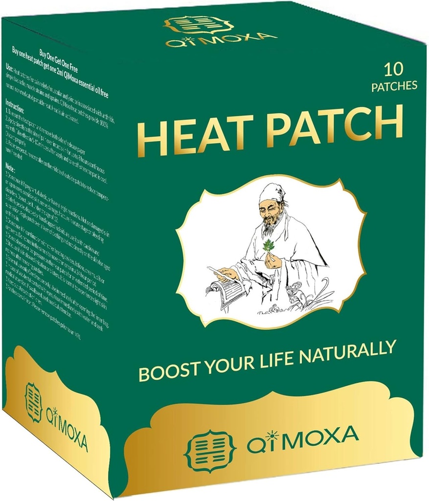 Doğal Heat Patch-Neck, Omuz, Arka, Elbow, Ortak, Kas, Cramps-Moxibustion Vital Energy Isıtma Pads Penetrate Deep-Fast Acting Packs-Long Lasting Patches-10 deploy