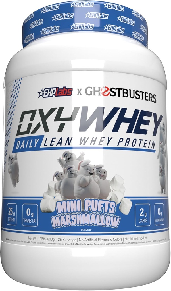 EHP Laboratuvarları OxyWhey Whey proteini – 25g High Protein, Low Carb, Sugar Free Meal Change – Lean Whey Toz for Muscle Recovery – Non-GMO, Gluten Free – 25 Serves – Marshm