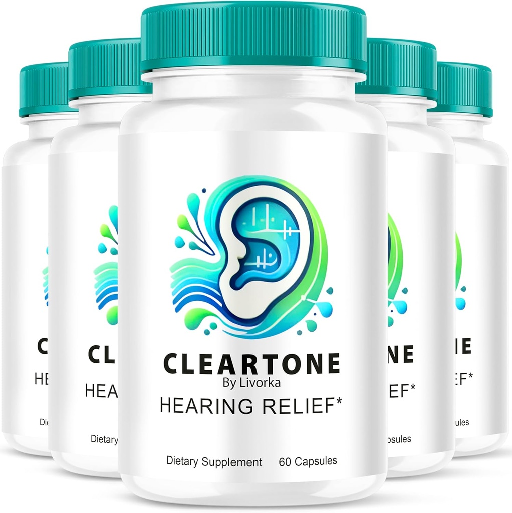 (5 Pack) Cleartone Capsules, Cleartone Ear Pills, İşitme, Cleartone Resmi Capsules Gelişmiş Formula, Cleartone Pills Yorumlar, Genel Kulak Sağlığı için Clear Tone, 300, 5 Ay